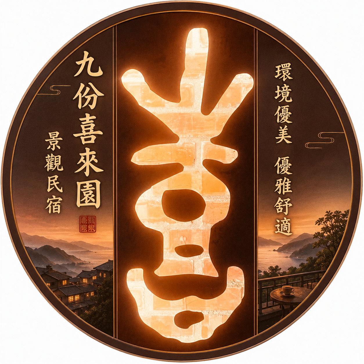 九份喜來園景觀民宿 logo